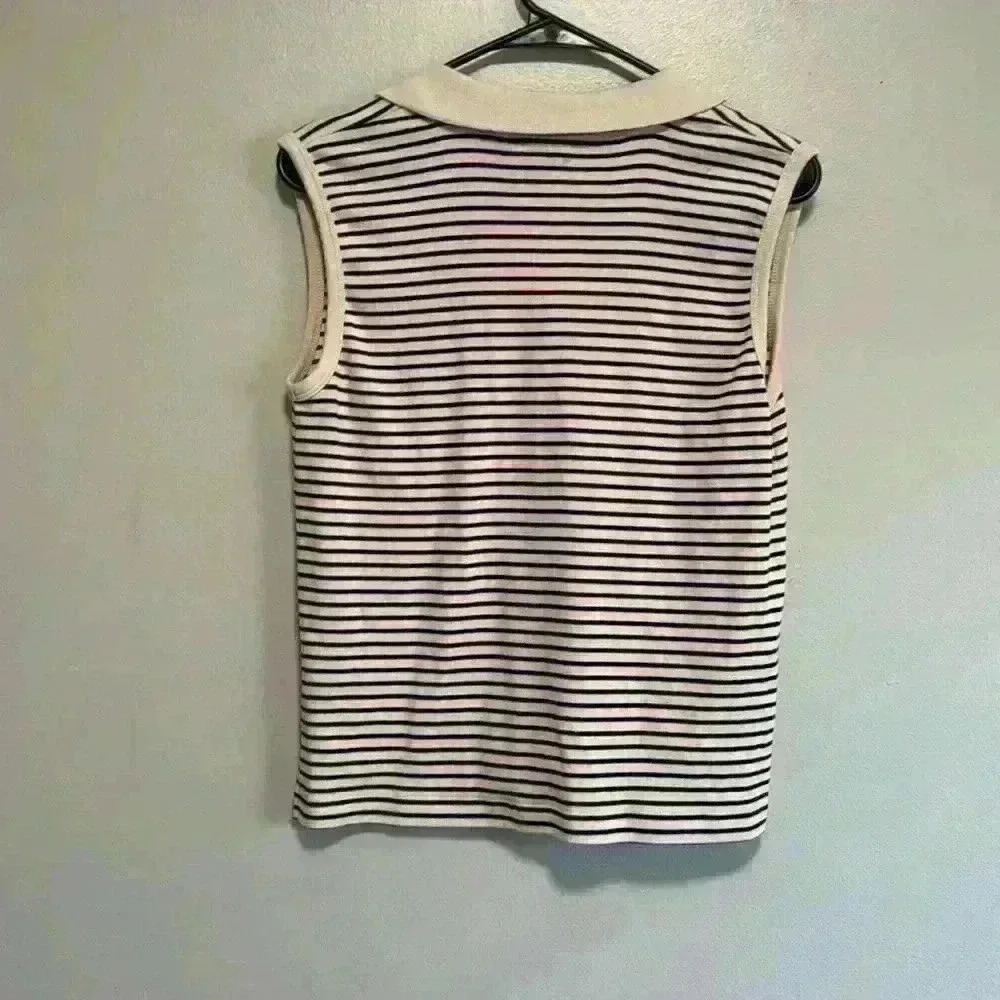Vintage Erika tank top with collar Size large - Picture 4 of 5